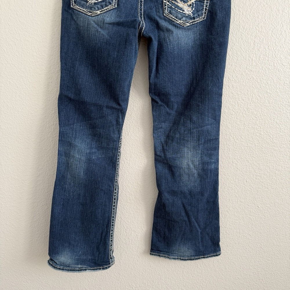 Silver Jeans Women 32 x 31 Blue Lola Straight Mid Rise Stretch Bootcut - Picture 10 of 14